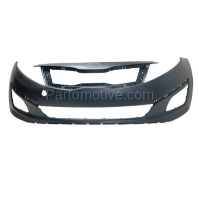 Aftermarket Replacement - BUC-3781FC CAPA 2014-2015 Kia Optima (excluding Hybrid) (Korea Built) Front Bumper Cover Assembly without Park Assist Sensor Holes Plastic - Image 1