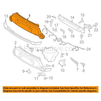 Aftermarket Replacement - BUC-3798RC CAPA 2014-2016 Kia Soul Hatchback (without 2-Tone Paint) Rear Upper Bumper Cover Assembly (with License Plate Provision) Primed - Image 3