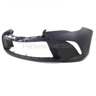 Aftermarket Replacement - BUC-4032FC CAPA 2015-2017 Toyota Camry & Camry Hybrid Front Bumper Cover Assembly (without Park Assist Sensor Holes) Primed Plastic - Image 2