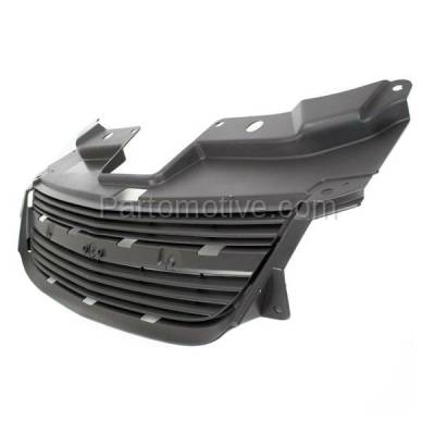 Aftermarket Replacement - GRL-1707C 2005-2010 Chevrolet Cobalt (excluding SS) (Models without Chrome Package) Front Upper Grille Assembly Painted Gray Shell & Insert Plastic - Image 2
