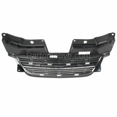 Aftermarket Replacement - GRL-1707C 2005-2010 Chevrolet Cobalt (excluding SS) (Models without Chrome Package) Front Upper Grille Assembly Painted Gray Shell & Insert Plastic - Image 3