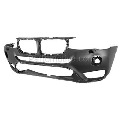 Aftermarket Replacement - BUC-3562FC CAPA 2015-2017 BMW X3 (without M Sport) Front Bumper Cover Assembly (without Park Assist Sensor Holes & Surround View) Primed Plastic - Image 2
