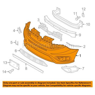 Aftermarket Replacement - BUC-3639FC CAPA 2015-2018 Ram ProMaster City (SLT, Tradesman SLT) Front Bumper Cover Assembly (without Park Assist Sensor Holes) Primed Plastic - Image 3