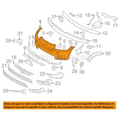 Aftermarket Replacement - BUC-3576FC CAPA 2014-2018 BMW X5 (without M Sport Package) Front Bumper Cover Assembly (with Park Assist & Surround View) without Night Vision - Image 3
