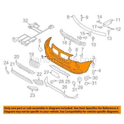 Aftermarket Replacement - BUC-3563FC CAPA 2015-2017 BMW X3 (without M Sport) Front Bumper Cover Assembly (without Park Assist Sensor Holes) with Surround View System - Image 3
