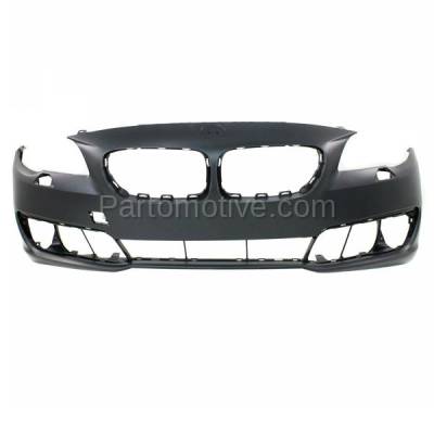 Aftermarket Replacement - BUC-3554FC CAPA 2014-2016 BMW 5-Series (without M Package) Front Bumper Cover Assembly (without Side Camera & Park Assist Sensor Holes) Primed - Image 1