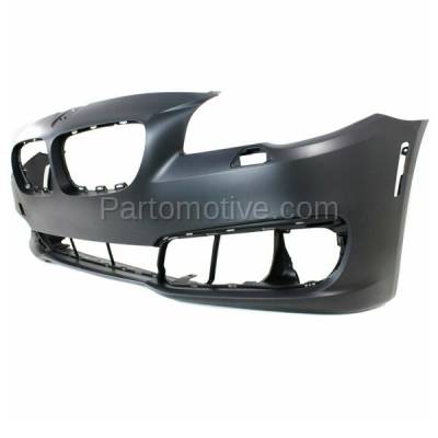 Aftermarket Replacement - BUC-3554FC CAPA 2014-2016 BMW 5-Series (without M Package) Front Bumper Cover Assembly (without Side Camera & Park Assist Sensor Holes) Primed - Image 2