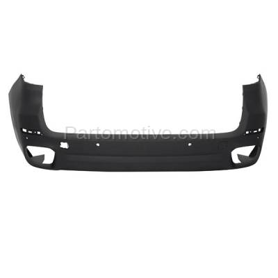 Aftermarket Replacement - BUC-3603RC CAPA 2014-2018 BMW X5 without M Sport (For Luxury & X Line Model) Rear Upper Bumper Cover Assembly with Park Distance Sensor Holes - Image 3