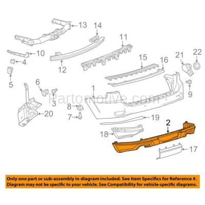 Aftermarket Replacement - BUC-3659RC CAPA 2014-2019 Jeep Grand Cherokee Rear Lower Bumper Cover Assembly (with Dual Exhaust Cutout) without Tow Hook Package - Image 3