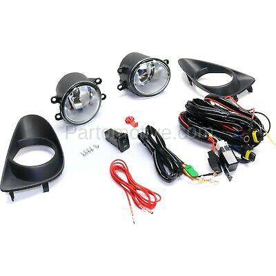 Aftermarket Replacement - KV-STYTY1214FL4 Fog Light Kit For 2012-14 Toyota Yaris LH & RH Clear Lens - Image 1