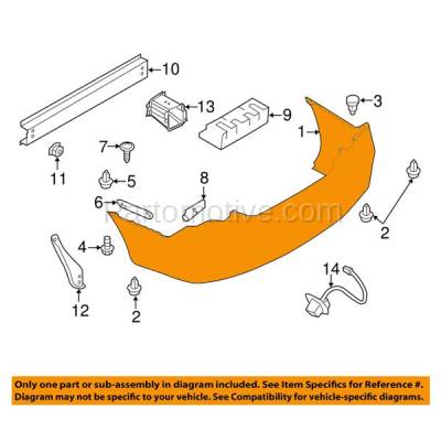 Aftermarket Replacement - BUC-3992RC CAPA 2015-2018 Nissan Versa (Sedan 4-Door) (1.6 Liter Engine) Rear Bumper Cover Assembly Primed Top, Bottom Textured Plastic - Image 3