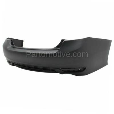 Aftermarket Replacement - BUC-3717RC CAPA 2016-2017 Honda Accord 2.4L (EX, EX-L, LX) Sedan (with Single Exhaust) Rear Bumper Cover Assembly Primed Plastic - Image 2