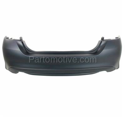 Aftermarket Replacement - BUC-3997RC CAPA 2016-2018 Nissan Altima Rear Bumper Cover Assembly (without Park Assist Sensor Holes) Primed Top Textured Bottom Plastic - Image 1