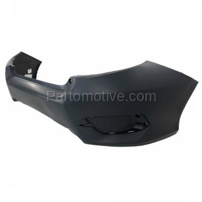 Aftermarket Replacement - BUC-3722RC CAPA 2016-2019 Honda Civic Sedan (Excluding Si Model) Rear Bumper Cover Assembly (with Reflector Lamp Holes) Primed Plastic - Image 2