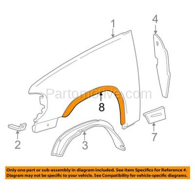 Aftermarket Replacement - FDF-1033LC & FDF-1033RC CAPA 2007-2018 Jeep Wrangler (3.8L & 3.6L Engine) Front Fender Flare Wheel Opening Molding Paintable Plastic SET PAIR Left & Right Side - Image 3