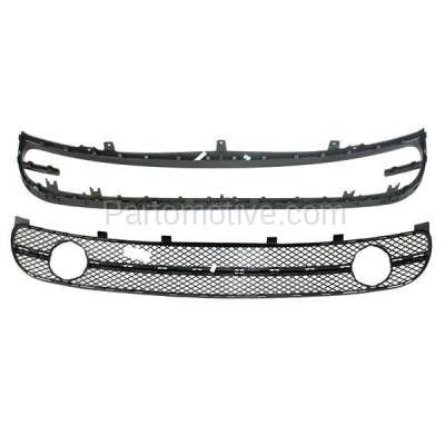 Aftermarket Replacement - GRL-2588 & GRT-1276 2001-2005 Volkswagen Beetle (Convertible & Hatchback) Front Bumper Cover Lower Grille Insert & Frame Kit Assembly Matte Black Plastic - Image 3