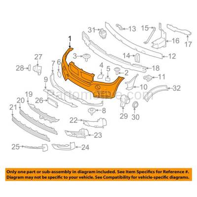 Aftermarket Replacement - BUC-3578FC CAPA 2014-2018 BMW X5 (without M Sport) Front Bumper Cover Assembly (with Park Assist Sensor Holes) without Night Vision & Surround View - Image 3