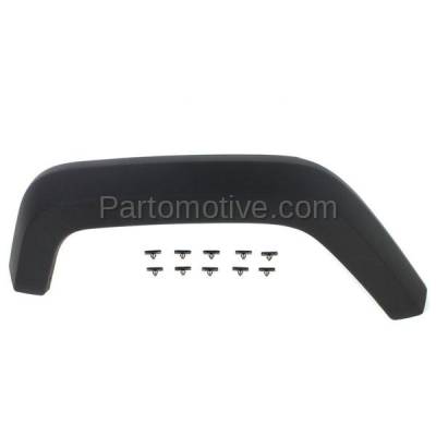 Aftermarket Replacement - FDF-1010RC CAPA 2007-2018 Jeep Wrangler (6Cyl, 3.6L 3.8L Engine) Rear Fender Flare Wheel Opening Molding Trim Arch Textured Black Right Passenger Side - Image 1