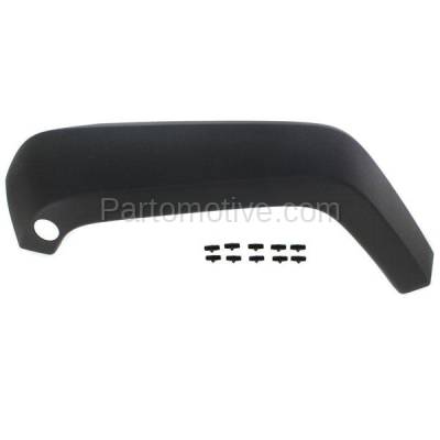 Aftermarket Replacement - FDF-1015LC CAPA 2007-2018 Jeep Wrangler (3.6L & 3.8L Engine) Front Fender Flare Wheel Opening Molding Trim Black Plastic Left Driver Side - Image 1