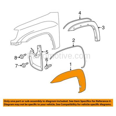 Aftermarket Replacement - FDF-1061LC & FDF-1061RC CAPA 2005-2015 Toyota Tacoma (Base, Pre Runner, TRD Pro) Front Fender Flare Wheel Opening Molding SET PAIR Left & Right Side - Image 3