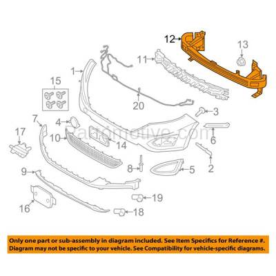 Aftermarket Replacement - BRF-1182FC CAPA 2015-2018 Ford Edge & Lincoln MKX (without Tow Hook) Front Bumper Impact Face Bar Crossmember Reinforcement Primed Steel - Image 3