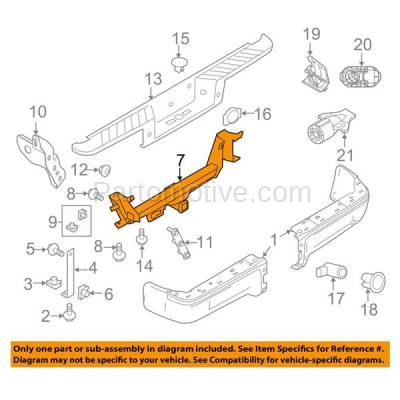 Aftermarket Replacement - BRF-1210RC CAPA 2009-2014 Ford F-Series F150 (with Base Class III Tow Hitch & Payload Package) Rear Bumper Impact Cross Bar Reinforcement Steel - Image 3
