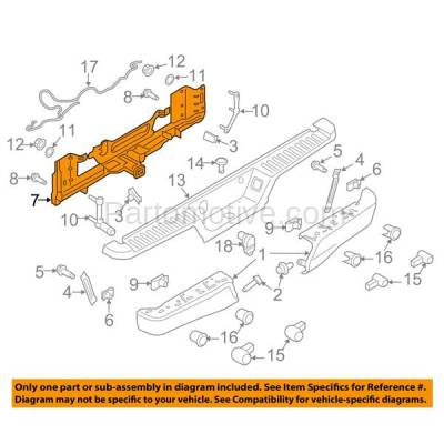Aftermarket Replacement - BRF-1218RC CAPA 2015-2022 Ford F-Series F150 Pickup Truck (without Tow Package) Rear Bumper Impact Face Bar Crossmember Reinforcement Primed Steel - Image 3