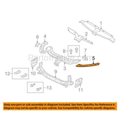 Aftermarket Replacement - RSP-1581L 2010-2013 Mitsubishi Outlander (ES, GT, LS, SE, XLS) Front Radiator Support Upper Side Brace Bracket Panel Steel Left Driver Side - Image 3