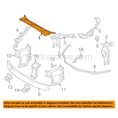 Aftermarket Replacement - RSP-1524 2003-2009 Mercedes-Benz E-Class (Sedan & Wagon 4-Door) Front Radiator Support Upper Inner Crossmember Tie Bar Panel Primed Steel - Image 3