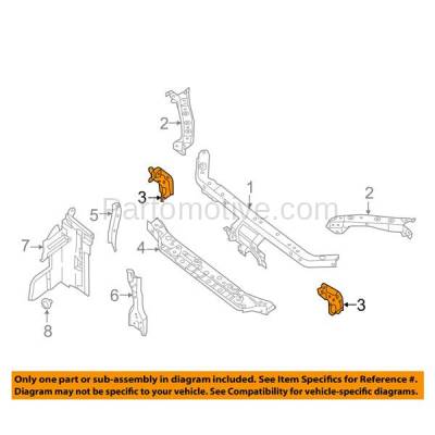 Aftermarket Replacement - RSP-1636L 2013-2018 Nissan Sentra (FE+S, FE+SV, S, SL, SR, SV) 1.8L Sedan Front Radiator Support Bracket Brace Panel Steel Left Driver Side - Image 3