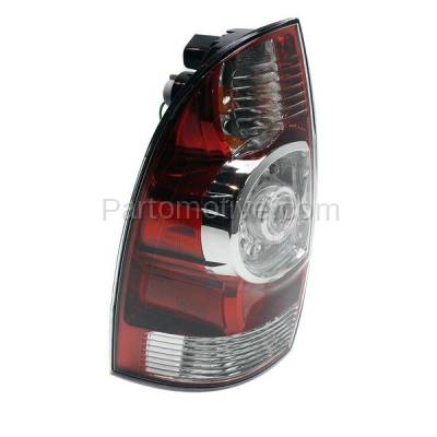 Aftermarket Auto Parts - TLT-1616LC CAPA 2009-2015 Toyota Tacoma Pickup Truck (2WD & 4WD) Rear LED Taillight Assembly Red Clear Lens & Housing with Bulb Left Driver Side - Image 2