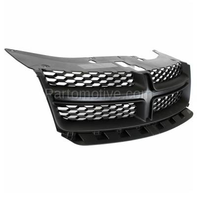 Aftermarket Replacement - GRL-1334 2011-2014 Dodge Avenger Sedan (4Cyl 6Cyl, 2.4L 3.6L Engine) Front Face Bar Grille Assembly Black Shell & Dark Gray Insert Plastic - Image 2