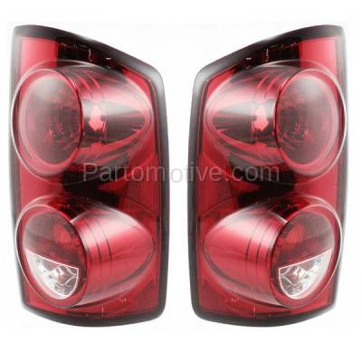 Aftermarket Auto Parts - TLT-1337LC & TLT-1337RC CAPA 2007-2008 Dodge Ram 1500 & 2007-2009 2500, 3500 Truck Rear Taillight Assembly Red Clear Lens & Housing with Bulb PAIR SET Left & Right Side - Image 2