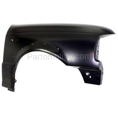 Aftermarket Replacement - FDR-1599L & FDR-1599R 1993-1997 Ford Ranger Front Fender Quarter Panel (with Emblem Provision) with Wheel Opening Molding Holes SET PAIR Left & Right Side - Image 3