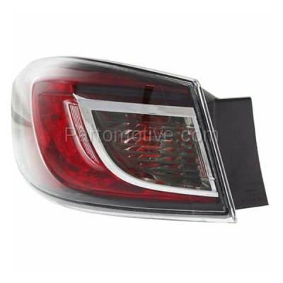 Aftermarket Auto Parts - TLT-1612LC CAPA 2010-2013 Mazda 3 Rear Outer Quarter Panel Body Mounted Standard Taillight Assembly Lens & Housing with Bulb Left Driver Side - Image 2