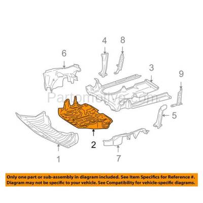 Aftermarket Replacement - ESS-1443 08-10 CL63 & S63 AMG Engine Splash Shield Under Cover Guard MB1228152 2215242930 - Image 3