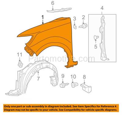 Aftermarket Replacement - FDR-1828RC CAPA 2008-2015 Scion xB (Wagon 4-Door) (2.4 Liter 4Cyl Engine) Front Fender Quarter Panel (without Molding Holes) Steel Right Passenger Side - Image 3