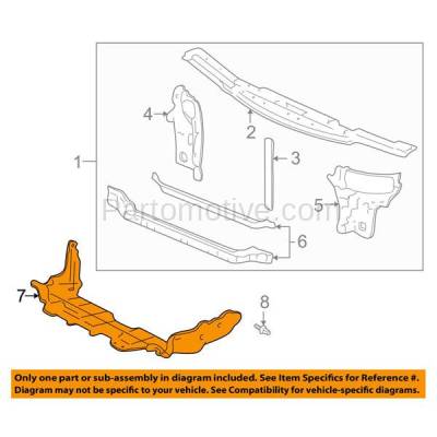 Aftermarket Replacement - ESS-1012 94-01 Integra 1.8L Engine Splash Shield Under Cover Front AC1228104 74111ST7A02 - Image 3