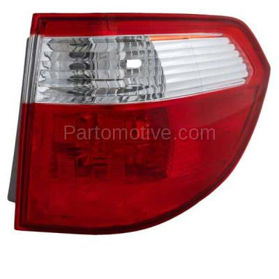 Aftermarket Replacement - TLT-1164R 2005-2007 Honda Odyssey Rear Outer Quarter Panel Mounted Taillight Assembly Red & Clear Lens & Housing without Bulb Right Passenger Side - Image 1
