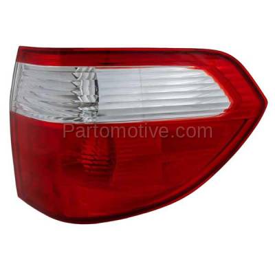 Aftermarket Replacement - TLT-1164R 2005-2007 Honda Odyssey Rear Outer Quarter Panel Mounted Taillight Assembly Red & Clear Lens & Housing without Bulb Right Passenger Side - Image 2