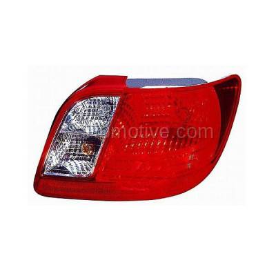 Aftermarket Auto Parts - TLT-1341RC CAPA 2006-2011 Kia Rio5 (Hatchback 4-Door) Rear Taillight Brake Light Assembly with Clear Red Lens & Housing with Bulb Right Passenger Side - Image 1
