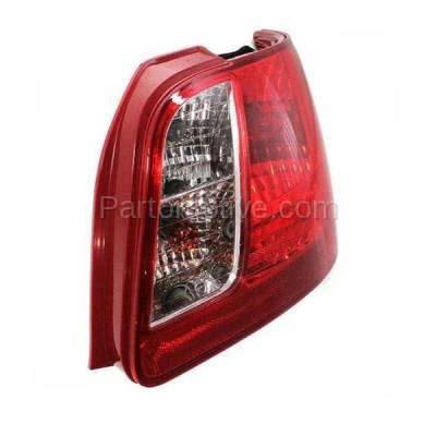 Aftermarket Auto Parts - TLT-1341RC CAPA 2006-2011 Kia Rio5 (Hatchback 4-Door) Rear Taillight Brake Light Assembly with Clear Red Lens & Housing with Bulb Right Passenger Side - Image 2
