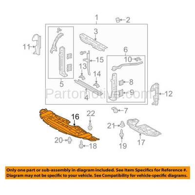 Aftermarket Replacement - ESS-1605C CAPA For 11-15 Sienna Van 3.5L Front Engine Splash Shield Under Cover Undercar - Image 3