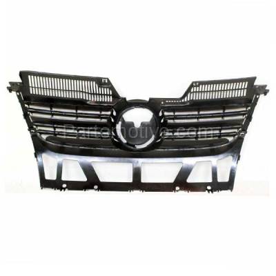Aftermarket Replacement - GRL-2617C CAPA 2005-2010 Volkswagen Jetta (Sedan & Wagon) (Type 5) Front Center Face Bar Grille Assembly Primed Black Shell & Insert Plastic - Image 3