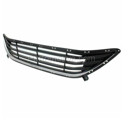 Aftermarket Replacement - GRL-1889 2011-2013 Hyundai Elantra (Sedan 4-Door ) (For USA Built Models) Front Bumper Cover Grille Assembly Textured Black Shell & Insert Plastic - Image 2
