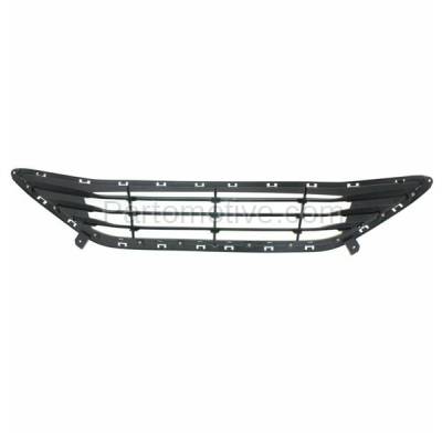 Aftermarket Replacement - GRL-1889 2011-2013 Hyundai Elantra (Sedan 4-Door ) (For USA Built Models) Front Bumper Cover Grille Assembly Textured Black Shell & Insert Plastic - Image 3