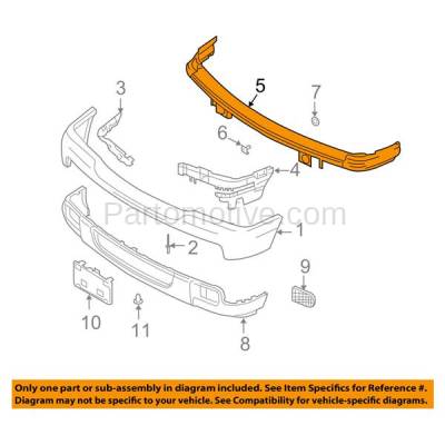 Aftermarket Replacement - BRF-1163F 2006-2011 Ford Ranger Pickup Truck (excluding STX Model) 2WD/4WD Front Bumper Impact Face Bar Crossmember Reinforcement Primed Steel - Image 3