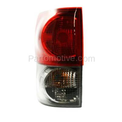 Aftermarket Auto Parts - TLT-1326LC CAPA 2007-2009 Toyota Tundra Truck (6Cyl 8Cyl, 4.0L 4.7L 5.7L) Rear Taillight Assembly Red Clear Lens & Housing with Bulb Left Driver Side - Image 2