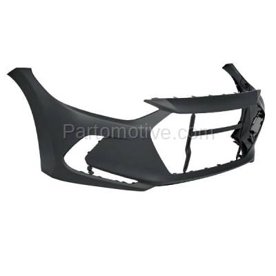 Aftermarket Replacement - BUC-3739FC CAPA 2017-2018 Hyundai Elantra (excluding Sport Models) (USA Built) Front Bumper Cover Assembly (without Tow Hook Hole) Plastic - Image 2