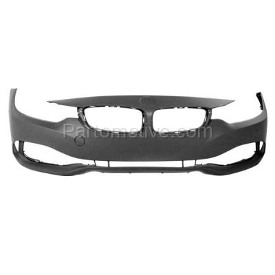 Aftermarket Replacement - BUC-3560F 2014-2019 BMW 4-Series Convertible/Coupe/Hatchback (without M Sport) Front Bumper Cover Assembly (without Park Distance Sensors) Primed - Image 1